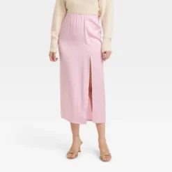 Women's Satin Slip Skirt - A New Day™ Light Pink -Cheap Clad Fine Store GUEST 013304a8 9b52 400c 8b49 44a419145ab3