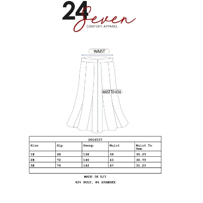 24seven Comfort Apparel Elastic Waist Pleated Pocket Plus Size Midi Skirt 5 24seven Comfort Apparel Elastic Waist Pleated Pocket Plus Size Midi Skirt - Image 3