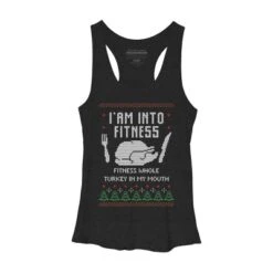 Women's Design By Humans Fitness Whole Turkey Ugly Christmas Sweater By Shirtpublic Racerback Tank Top -Cheap Clad Fine Store GUEST 02e46853 044d 4504 8777 cec236e4372f