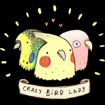 Junior's Design By Humans Crazy Bird Lady By SophieCorrigan T-Shirt 3 Junior's Design By Humans Crazy Bird Lady By SophieCorrigan T-Shirt