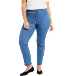 June + Vie By Roaman's Women’s Plus Size Curvie Fit Straight-Leg Jeans -Cheap Clad Fine Store GUEST 03afff8a f30b 4cca 92bf d843346a0ff8
