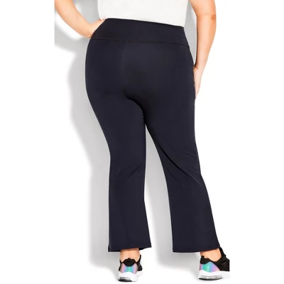 Women's Plus Size Supima® Bootleg Legging Navy - Tall | AVENUE 3 Women's Plus Size Supima® Bootleg Legging Navy - Tall | AVENUE