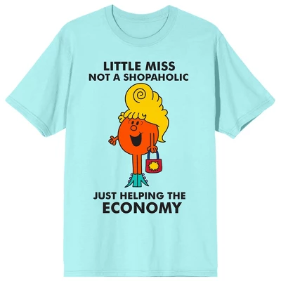 Mr. Men And Little Miss Meme Little Miss Shopaholic Crew Neck Short Sleeve Celadon Women's T-shirt 5 Mr. Men And Little Miss Meme Little Miss Shopaholic Crew Neck Short Sleeve Celadon Women's T-shirt - Image 3