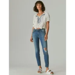 Lucky Brand Women's Mid Rise Ava Super Skinny Destruct Jean -Cheap Clad Fine Store GUEST 07fec1c1 542d 4669 a9bd e43bf98b9536