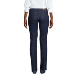 Lands' End Lands' End Women's Tall Recover Mid Rise Straight Leg Blue Jeans