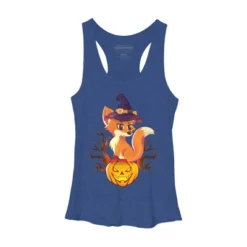 Women's Design By Humans Cute Witch Fox With Jack O Lantern Halloween Shirt By Thebeardstudio Racerback Tank Top -Cheap Clad Fine Store GUEST 0d0df2c0 e5a3 4062 96da 9868a5bfdfbc
