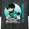 My Hero Academia Deku Crew Neck Short Sleeve Charcoal Heather Women's Night Shirt