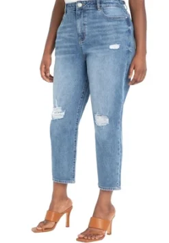 ELOQUII Women’s Plus Size Classic Fit Stretch Denim Mom Jean -Cheap Clad Fine Store GUEST 0e7585d8 2b21 4c82 92a7 e3429d727155