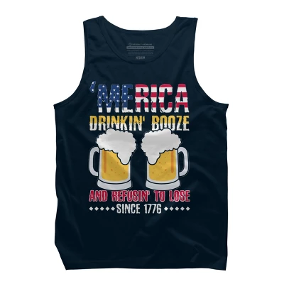 Men's Design By Humans July 4th America Drinkin' Booze And Refusin' To Lose Since 1776 By Tank Top 5 Men's Design By Humans July 4th America Drinkin' Booze And Refusin' To Lose Since 1776 By Tank Top - Image 3