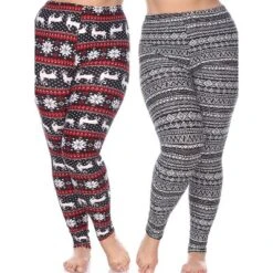 Women's Pack Of 2 Plus Size Leggings - One Size Fits Most Plus - White Mark -Cheap Clad Fine Store GUEST 10535677 5b4e 48d8 995c 96927586e327