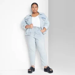 Women's Super-High Rise Tapered Jeans - Wild Fable™ Light Wash -Cheap Clad Fine Store GUEST 11ee0a35 801c 49cb a4b7 86d2ddd85141