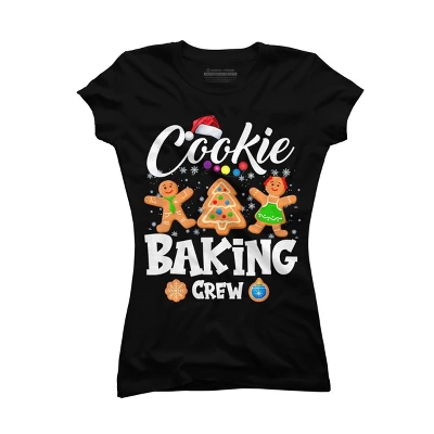 Junior's Design By Humans Cookie Baking Crew Christmas By NekoShop T-Shirt 5 Junior's Design By Humans Cookie Baking Crew Christmas By NekoShop T-Shirt - Image 3