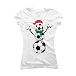 Junior's Design By Humans Funny Christmas Shirts Soccer Snowman T-Shirt By RaisedByBears T-Shirt -Cheap Clad Fine Store GUEST 14cfc82e 5431 4efa bd61 9ab1d30e9818