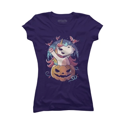 Junior's Design By Humans Spooky Unicorn Funny Cute Magic Halloween By EduEly T-Shirt 10 Junior's Design By Humans Spooky Unicorn Funny Cute Magic Halloween By EduEly T-Shirt - Image 8