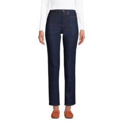 Lands' End Lands' End Women's Tall Recover High Rise Straight Leg Ankle Blue Jeans -Cheap Clad Fine Store GUEST 17a18dc0 9017 4d70 91fe f3a245548a88