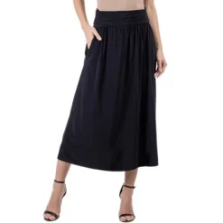24seven Comfort Apparel Womens Foldover Maxi Skirt With Pockets -Cheap Clad Fine Store GUEST 1cd5daee 38e3 4342 931f 72bd716d1ae1