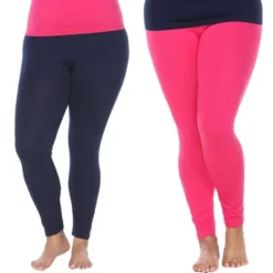 Women's Pack Of 2 Solid Leggings - One Size Fits Most - White Mark -Cheap Clad Fine Store GUEST 1d63607d 2903 4410 ae9b 8c19bb39f84a