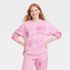 Women's Sanrio Hello Kitty And Friends Two-Tone Graphic Sweatshirt - Pink -Cheap Clad Fine Store GUEST 1e2ce86e d15f 46af ab63 2ea608eae2dc