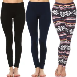 Women's Pack Of 3 Leggings - One Size Fits Most - White Mark -Cheap Clad Fine Store GUEST 1e953a4f c7ce 456b 8a0b 18c11ae2e7f4