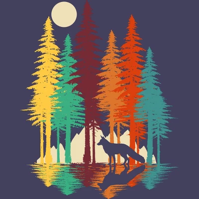 Women's Design By Humans Forest Fox By Clingcling Racerback Tank Top 3 Women's Design By Humans Forest Fox By Clingcling Racerback Tank Top