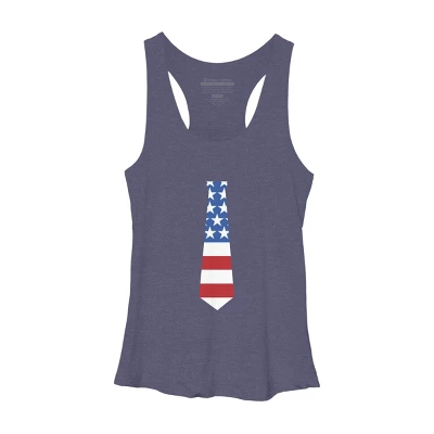 Design By Humans July 4th Patriotic American Flag Tie By FreshDressedTees Racerback Tank Top 6 Design By Humans July 4th Patriotic American Flag Tie By FreshDressedTees Racerback Tank Top - Image 4
