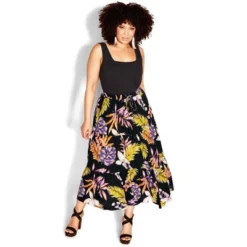 Women's Plus Size Paige Print Skirt - Black | CITY CHIC -Cheap Clad Fine Store GUEST 215c420d 1cba 4e7f 9191 c6d94547222f