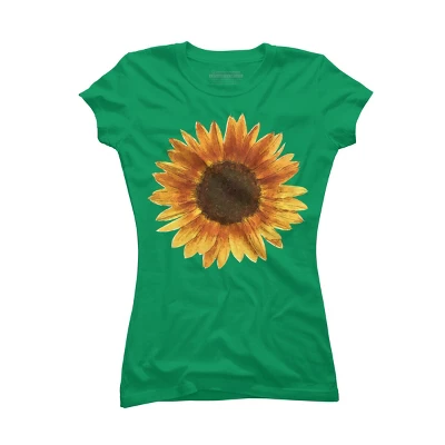 Junior's Design By Humans Sunflower By Maryedenoa T-Shirt 12 Junior's Design By Humans Sunflower By Maryedenoa T-Shirt - Image 10