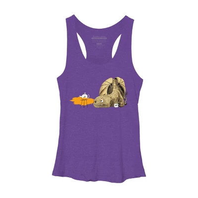Women's Design By Humans Dragon Making Tea By Djrbennett Racerback Tank Top 7 Women's Design By Humans Dragon Making Tea By Djrbennett Racerback Tank Top - Image 5