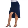 Womens Plus Size Solid Color Knee Length Tulip Skirt -Cheap Clad Fine Store GUEST 235b1373 0995 49f8 8eea 083a640d062a
