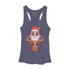 Women's Design By Humans Santa And The Reindeer By PentoolKnight Racerback Tank Top -Cheap Clad Fine Store GUEST 236357c5 4e82 4101 8c59 4f891b7e0fba