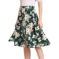 Allegra K Women's High Elastic Waist Belted Slit A-Line Midi Floral Print Skirt 18 Allegra K Women's High Elastic Waist Belted Slit A-Line Midi Floral Print Skirt -Cheap Clad Fine Store GUEST 28e7c973 036b 41a0 9614 f400ba083e3e