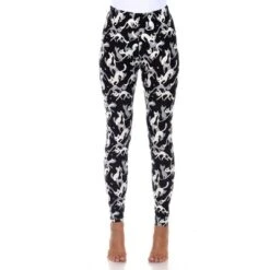 Women's Super Soft Midi-Rise Printed Leggings - One Size Fits Most - White Mark -Cheap Clad Fine Store GUEST 29141250 9935 43d4 a300 4f4a5e0cbba0