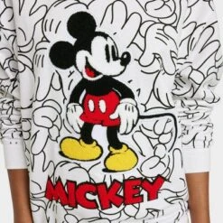 Women's Disney 100 Mickey Sketch Graphic Sweatshirt - White -Cheap Clad Fine Store GUEST 29763c1e 18d0 4dd9 bb2d 956ffa36a7f9