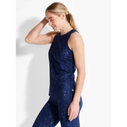 NIC + ZOE Spotted Blues Flexfit High Neck Tank -Cheap Clad Fine Store GUEST 2d9e5cb4 7a55 4e64 930d cf85b4571ecb