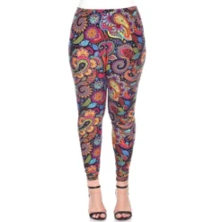 Women's Plus Size Printed Leggings - One Size Fits Most Plus - White Mark -Cheap Clad Fine Store GUEST 2dc1209c 305b 422b be2a 06a7425fda80