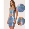 Allegra K Women's Metallic Shiny Holographic Bodycon Mini Skirt 1 Allegra K Women's Metallic Shiny Holographic Bodycon Mini Skirt -Cheap Clad Fine Store GUEST 2e15533a ee8a 4fed b6d2 0c5663127bcc