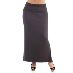 24seven Comfort Apparel Comfortable Plus Size Foldover Maxi Skirt -Cheap Clad Fine Store GUEST 2f60bec4 6d4d 400a 94aa bdacf4ceeb74