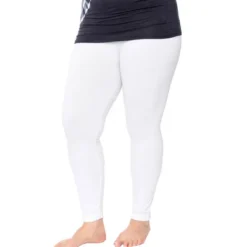 Women's One Size Fits Most Plus Size Super-Stretch Solid Leggings - One Size Fits Most Plus - White Mark -Cheap Clad Fine Store GUEST 310b2a59 2c1b 48fc b153 085bde0c12d7