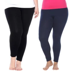 Women's Pack Of 2 Solid Leggings - One Size Fits Most - White Mark -Cheap Clad Fine Store GUEST 337c3391 106b 4cd0 b488 25725c5c38dc