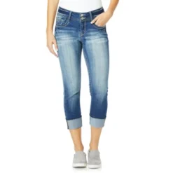 WallFlower Women's Luscious Curvy 23.5'' Crop Mid-Rise Insta Stretch Juniors (Available In Plus Size) -Cheap Clad Fine Store GUEST 344f9a32 7efb 40b8 89e5 42b5cc93afff