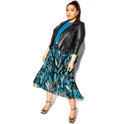 Women's Plus Size Sabrina Print Skirt - Teal | CITY CHIC -Cheap Clad Fine Store GUEST 34d40e44 a84b 481b a149 a11b0b8fba49
