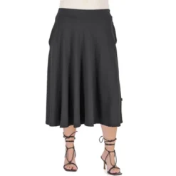 24seven Comfort Apparel Elastic Waist Pleated Pocket Plus Size Midi Skirt 12 24seven Comfort Apparel Elastic Waist Pleated Pocket Plus Size Midi Skirt -Cheap Clad Fine Store GUEST 383ce5e0 4986 4ad3 9414 f05ca857da97