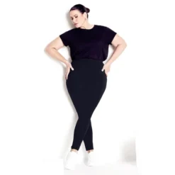 Women's Plus Size Supima® High Rise Legging Black - Tall | AVENUE LEISURE -Cheap Clad Fine Store GUEST 39bc0fce 1428 4958 850a 7d13897e2696