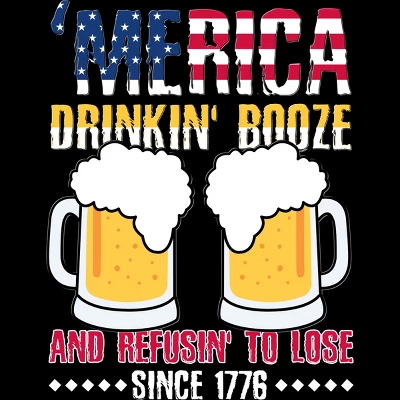 Men's Design By Humans July 4th America Drinkin' Booze And Refusin' To Lose Since 1776 By Tank Top 3 Men's Design By Humans July 4th America Drinkin' Booze And Refusin' To Lose Since 1776 By Tank Top