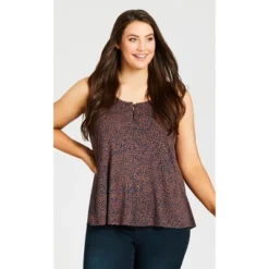 Women's Plus Size Knitted Tank Top - Root Beer | AVENUE -Cheap Clad Fine Store GUEST 3e8c948f 34d0 425e 85b7 61f7b9da3e0c