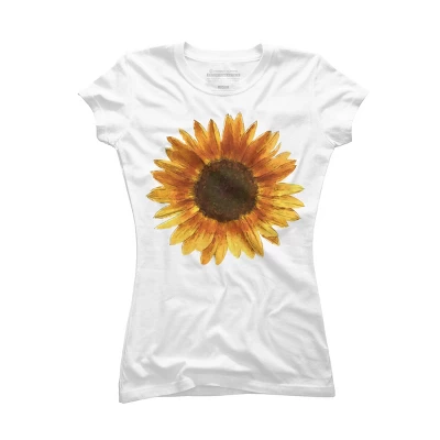 Junior's Design By Humans Sunflower By Maryedenoa T-Shirt 6 Junior's Design By Humans Sunflower By Maryedenoa T-Shirt - Image 4