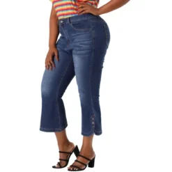 Agnes Orinda Plus Size Jeans For Women Side Slit Bootcut Button Decor Wide Leg Skinny Denim Pants 13 Agnes Orinda Plus Size Jeans For Women Side Slit Bootcut Button Decor Wide Leg Skinny Denim Pants -Cheap Clad Fine Store GUEST 3f119dd5 5a6a 4894 9545 15803cf8b769
