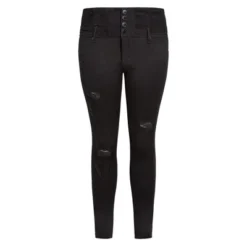 Women's Plus Size Asha Rip Corset Jean - Black | CITY CHIC -Cheap Clad Fine Store GUEST 430a9938 7369 4f52 958b 6d4a098893d3