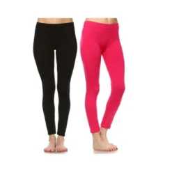 Women's Pack Of 2 Solid Leggings - One Size Fits Most - White Mark -Cheap Clad Fine Store GUEST 43c09878 283c 4b7f affd 632ae5fc2888