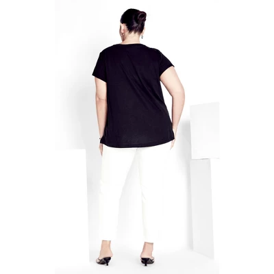 Women's Plus Size Butter Denim Pull On Jean White - Tall | AVENUE 3 Women's Plus Size Butter Denim Pull On Jean White - Tall | AVENUE